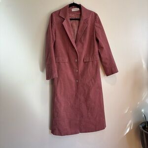 Ultra suede brand fabric size 8 vintage women’s trench coat dusty pink